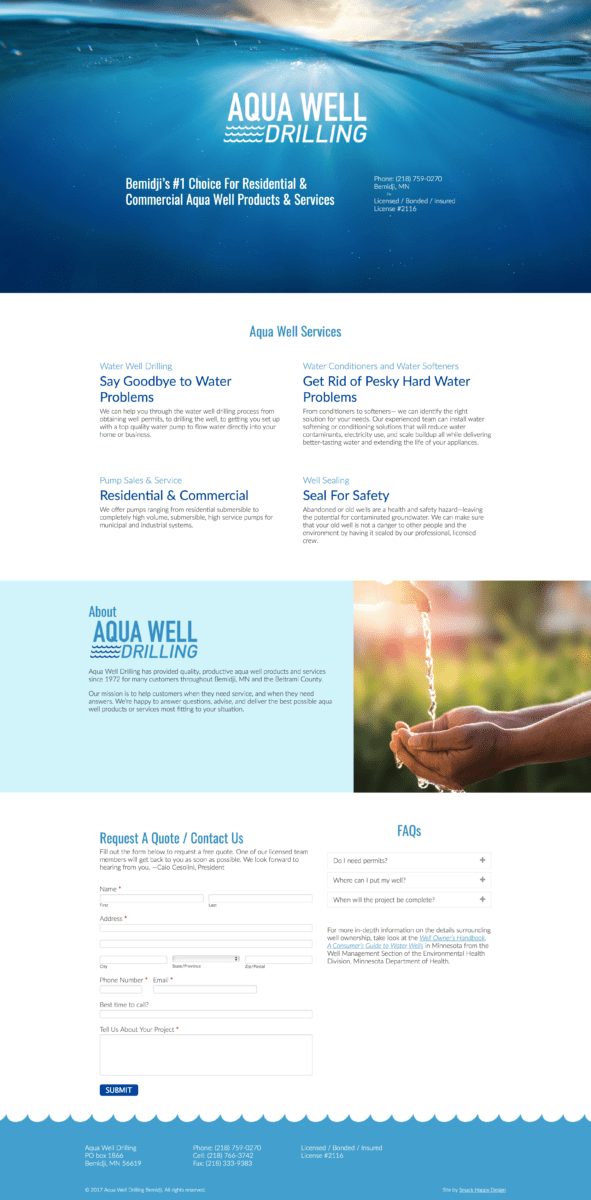 Aqua Well Drilling Bemidji, MN | Residential & Commercial Aqua Well Products & Services