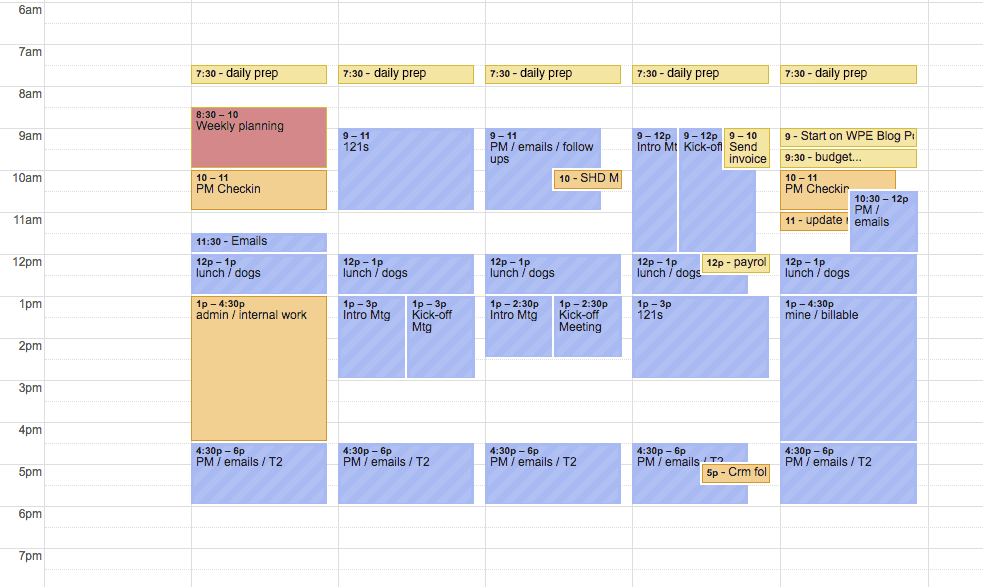 organize calendar for marketing plan