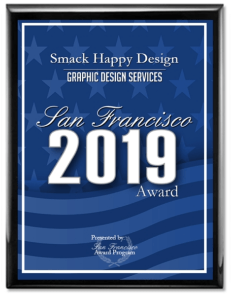2019 graphic design award - smack happy design
