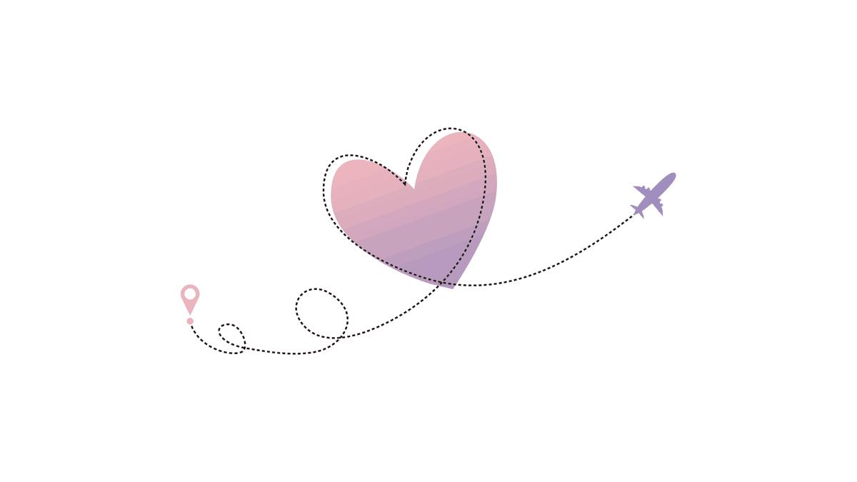 damesly heart plane graphic