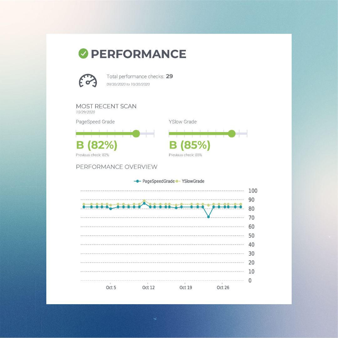 wordpress care report performance