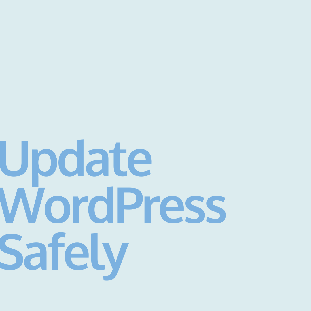 how to update wordpress safely