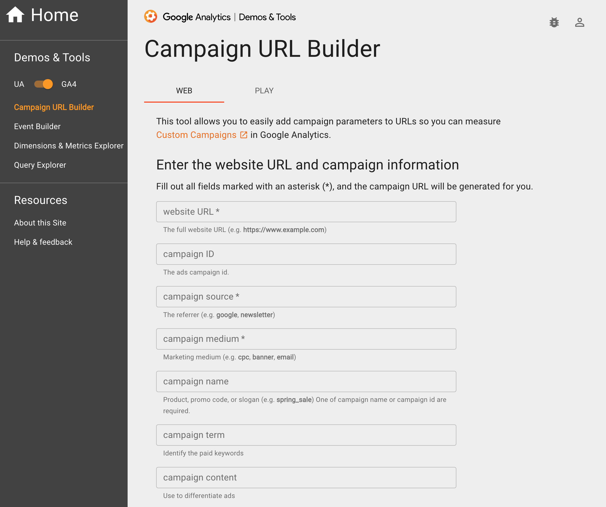campaign URL builder